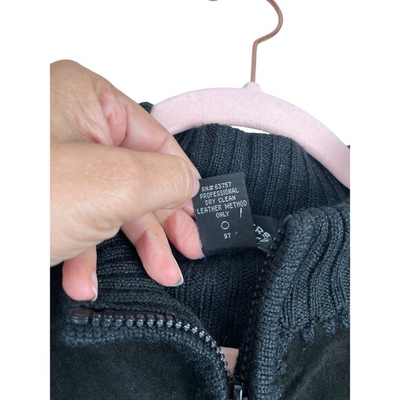 Designers Studio Originals Jacket Women's M Brown  Knit Patchwork 70s Retro Boho - Picture 4 of 8